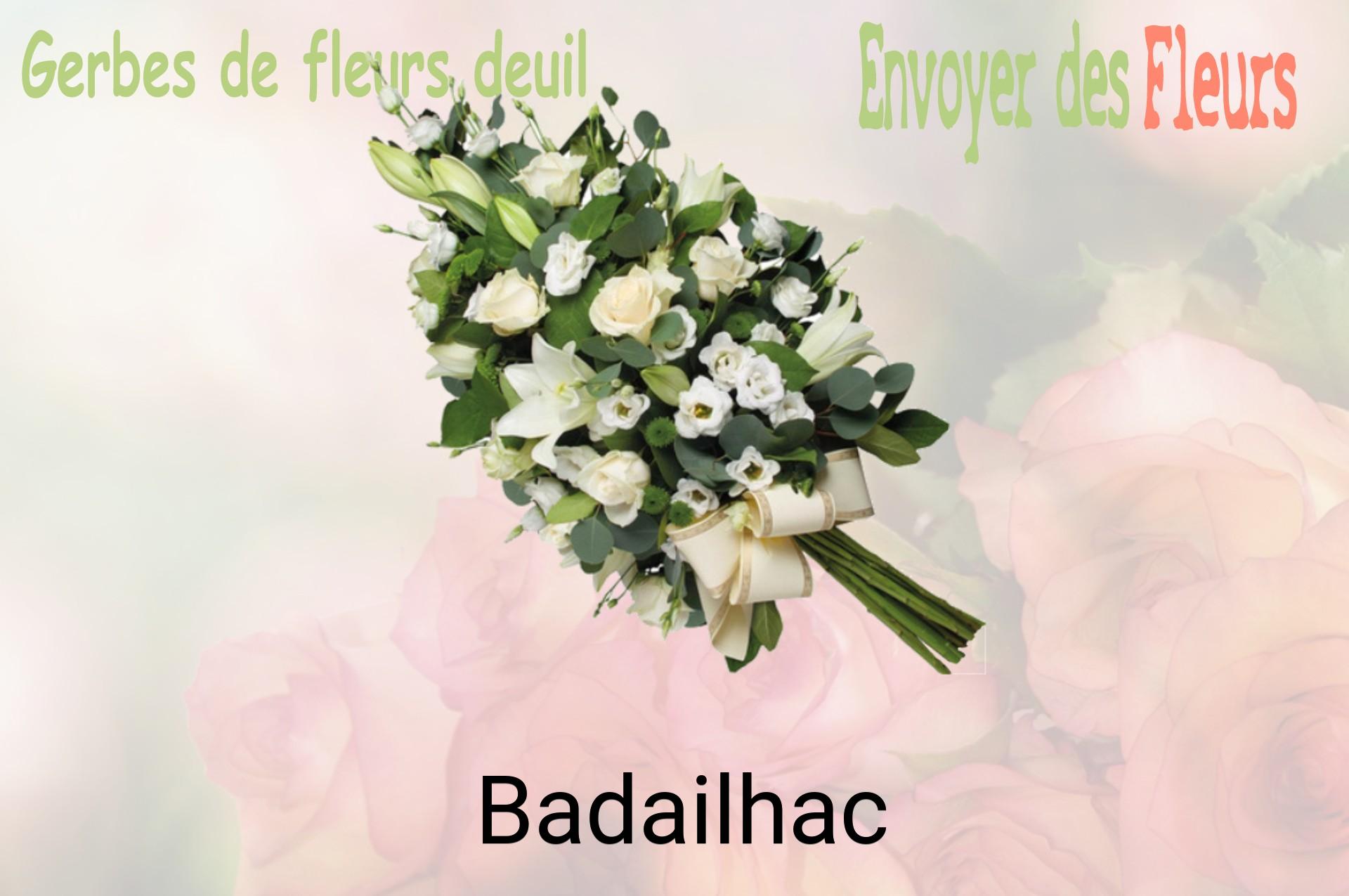 Gerbe de fleurs de deuil livrée à Badailhac